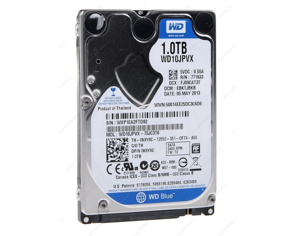 Western Digital Blue 1TB, 2.5" SATA/6, 5400 rpm, 8MB