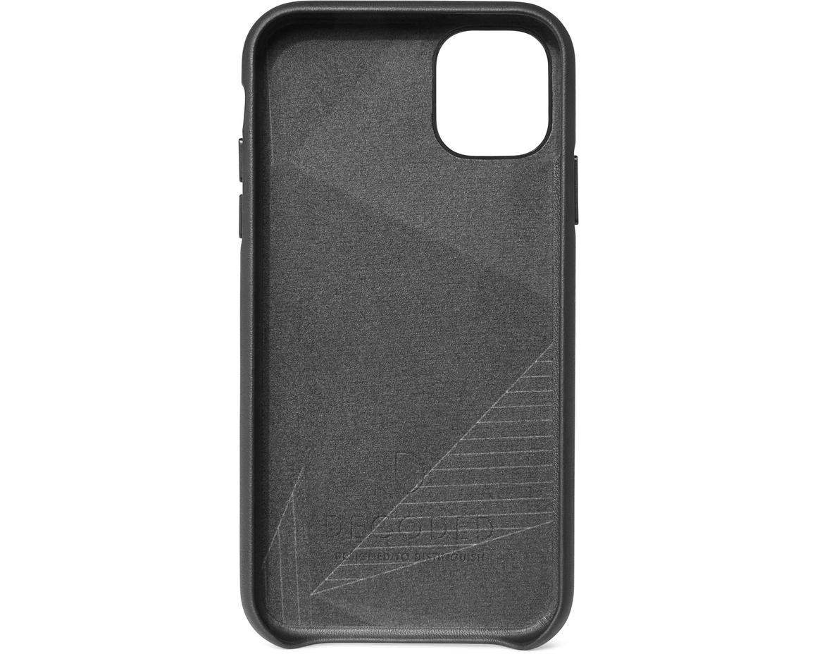 Decoded Full Grain Leather Backcover för iPhone 11 Pro Max - Svart