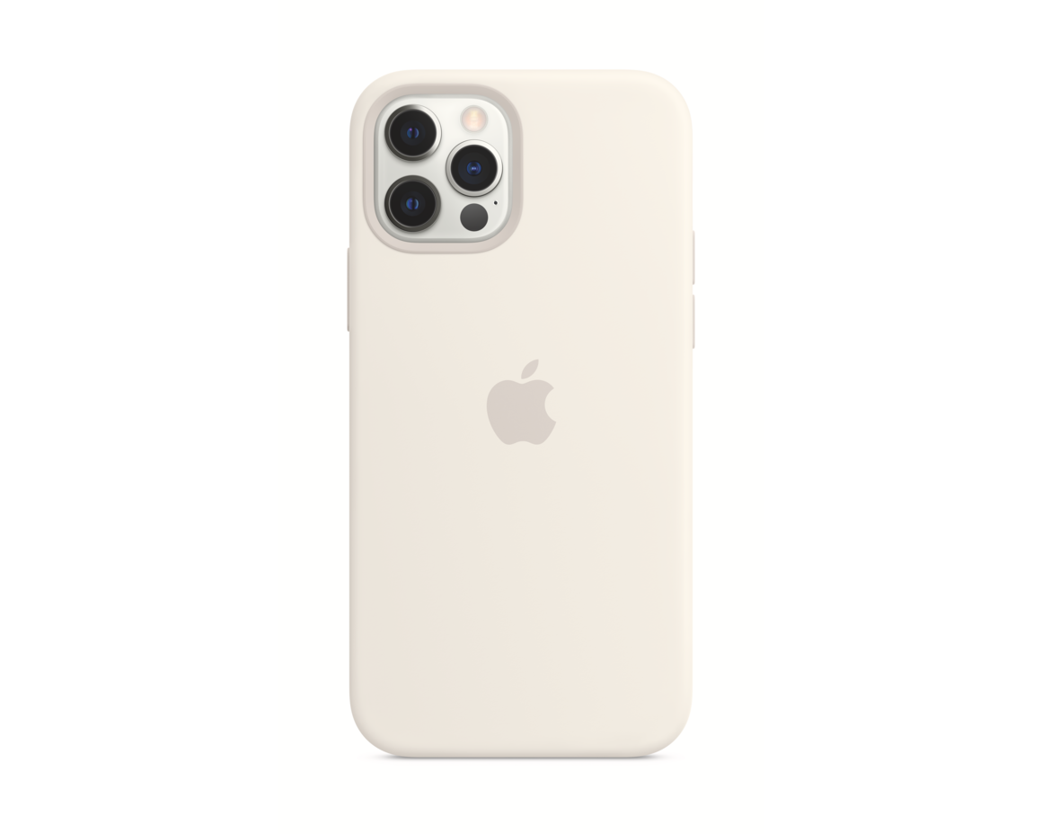 Apple iPhone 12 och 12 Pro Silikonskal med MagSafe Vit