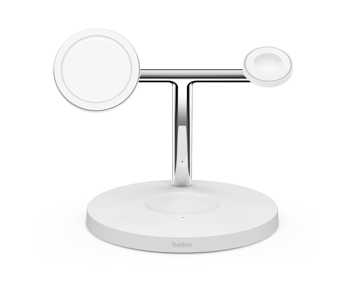 Belkin - Magsafe 3-in-1 trådlös 15W laddare inkl nätadapter - Vit