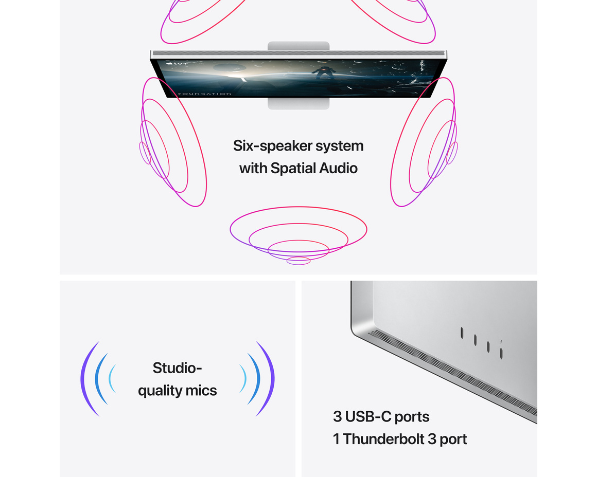 Apple Studio Display standardglas, justerbar lutning