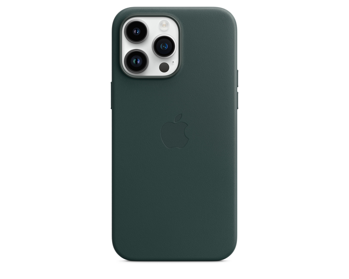 Apple iPhone 14 Pro Max Läderskal med MagSafe Skogsgrön