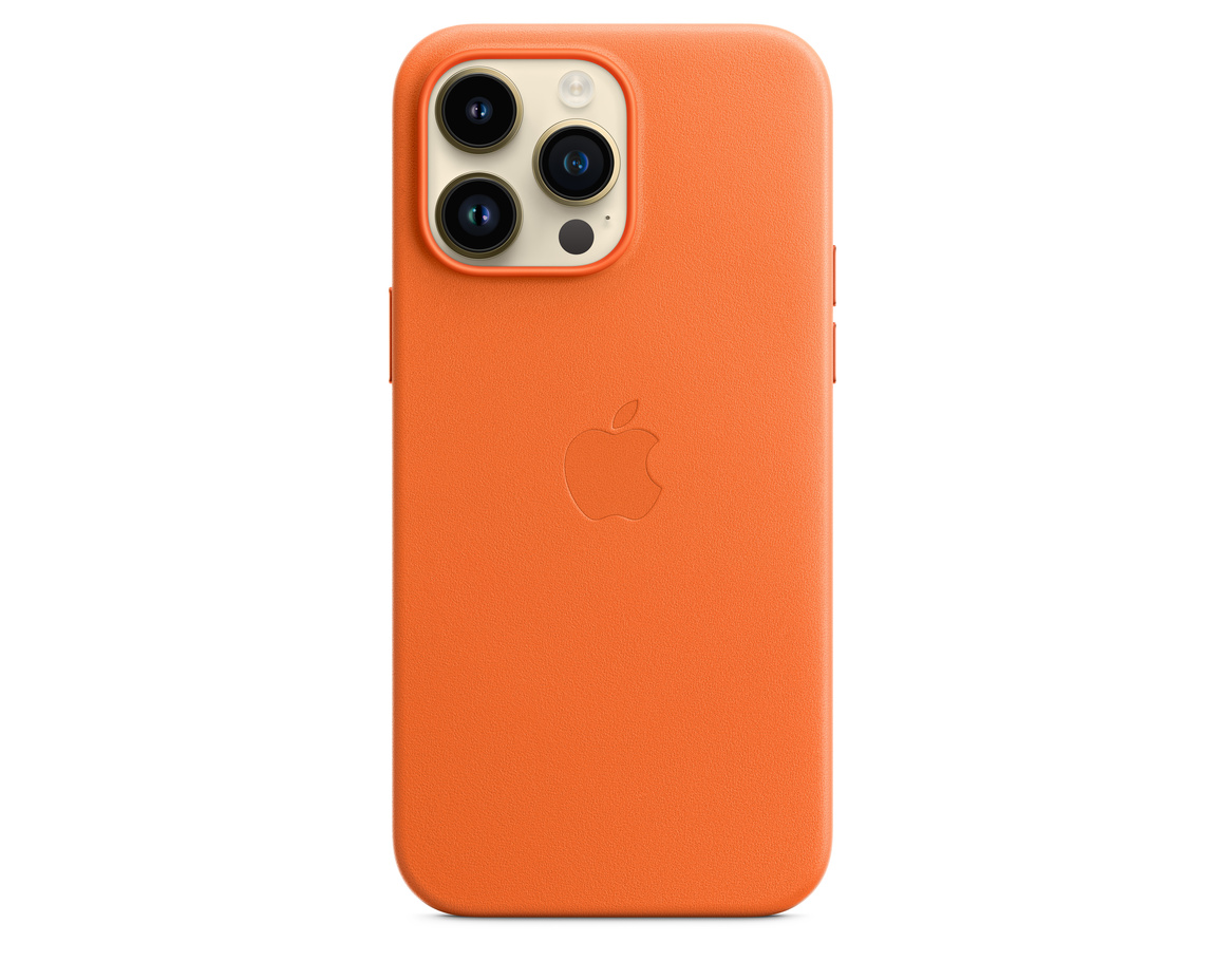 Apple iPhone 14 Pro Max Läderskal med MagSafe Orange