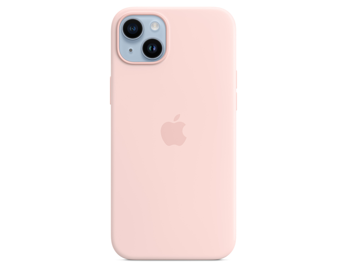 Apple iPhone 14 Plus Silikonskal med MagSafe Kritrosa