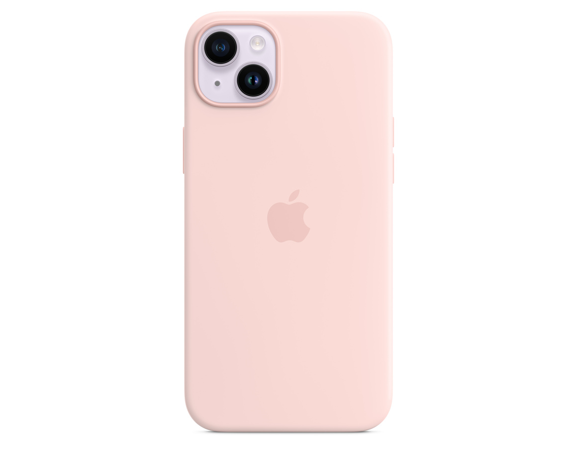 Apple iPhone 14 Plus Silikonskal med MagSafe Kritrosa