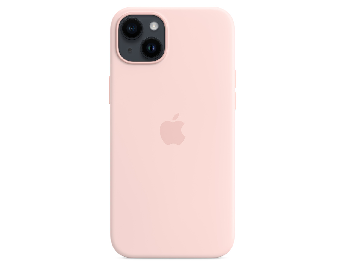 Apple iPhone 14 Plus Silikonskal med MagSafe Kritrosa