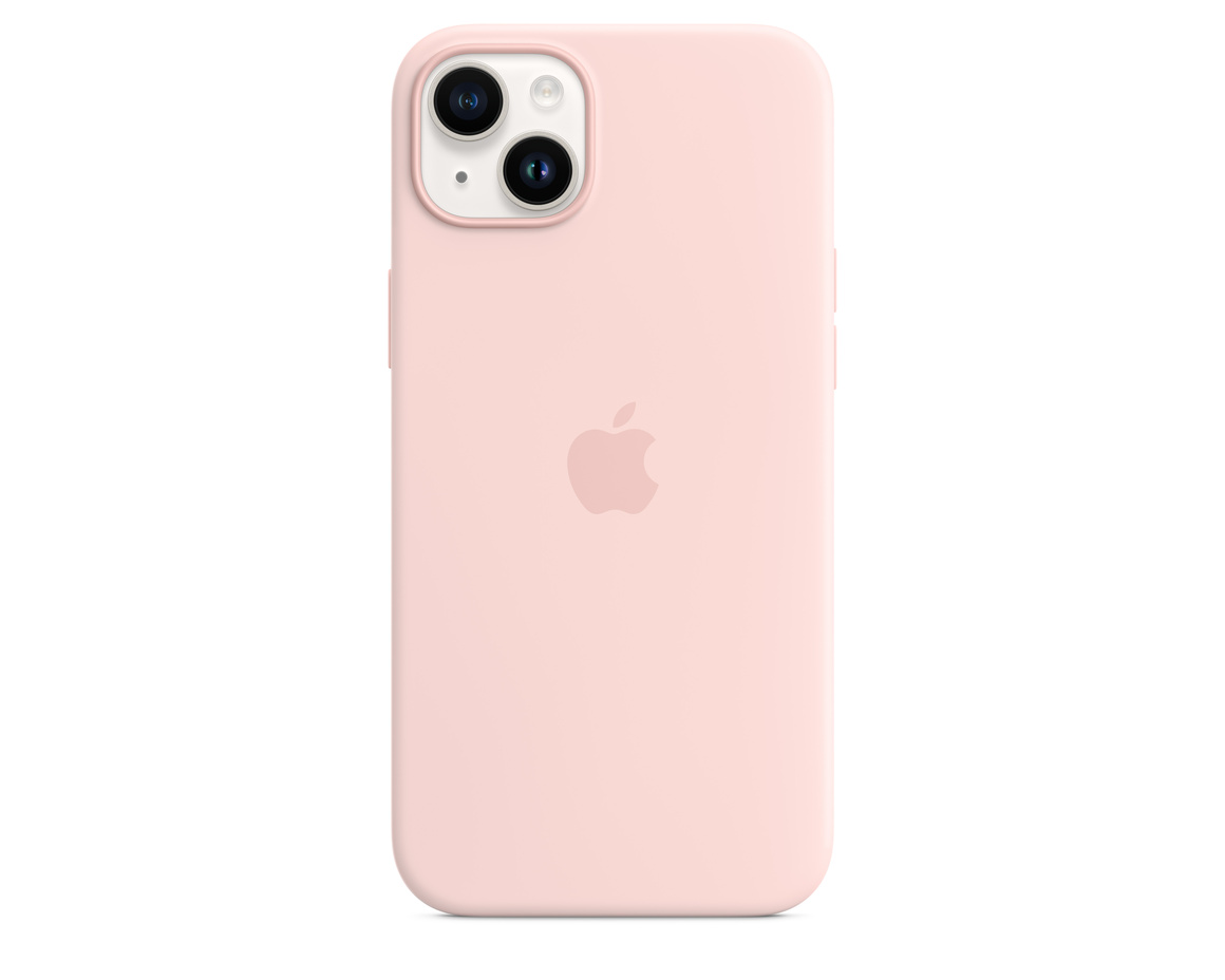 Apple iPhone 14 Plus Silikonskal med MagSafe Kritrosa