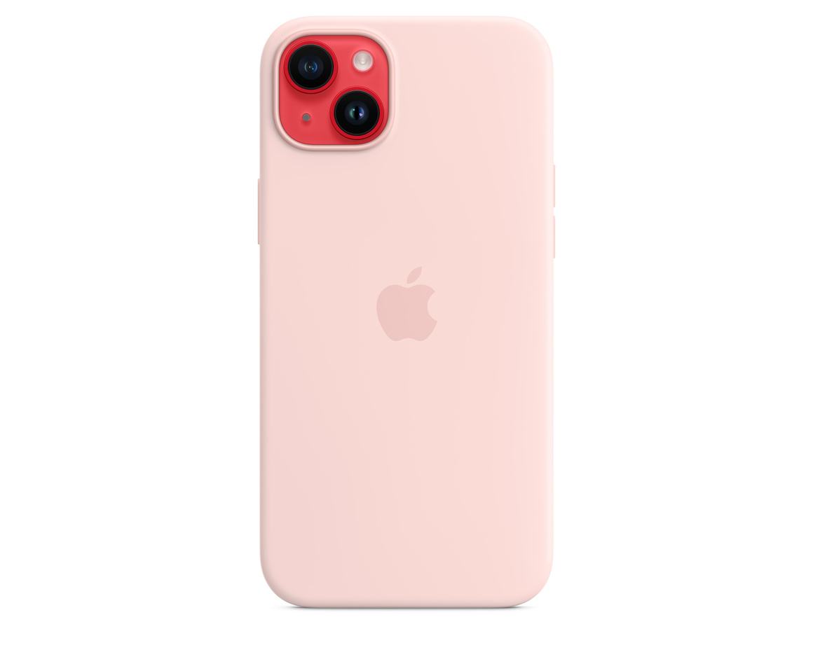 Apple iPhone 14 Plus Silikonskal med MagSafe Kritrosa