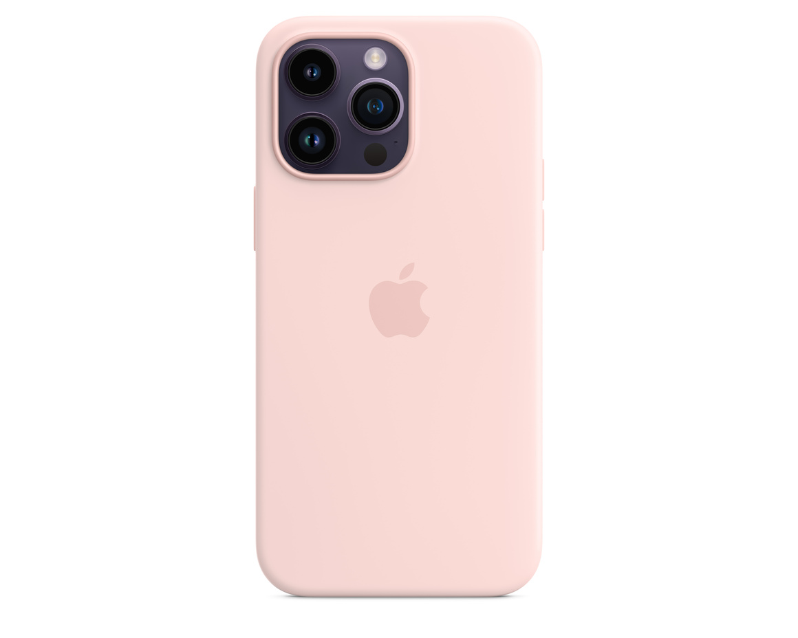 Apple iPhone 14 Pro Max Silikonskal med MagSafe Kritrosa