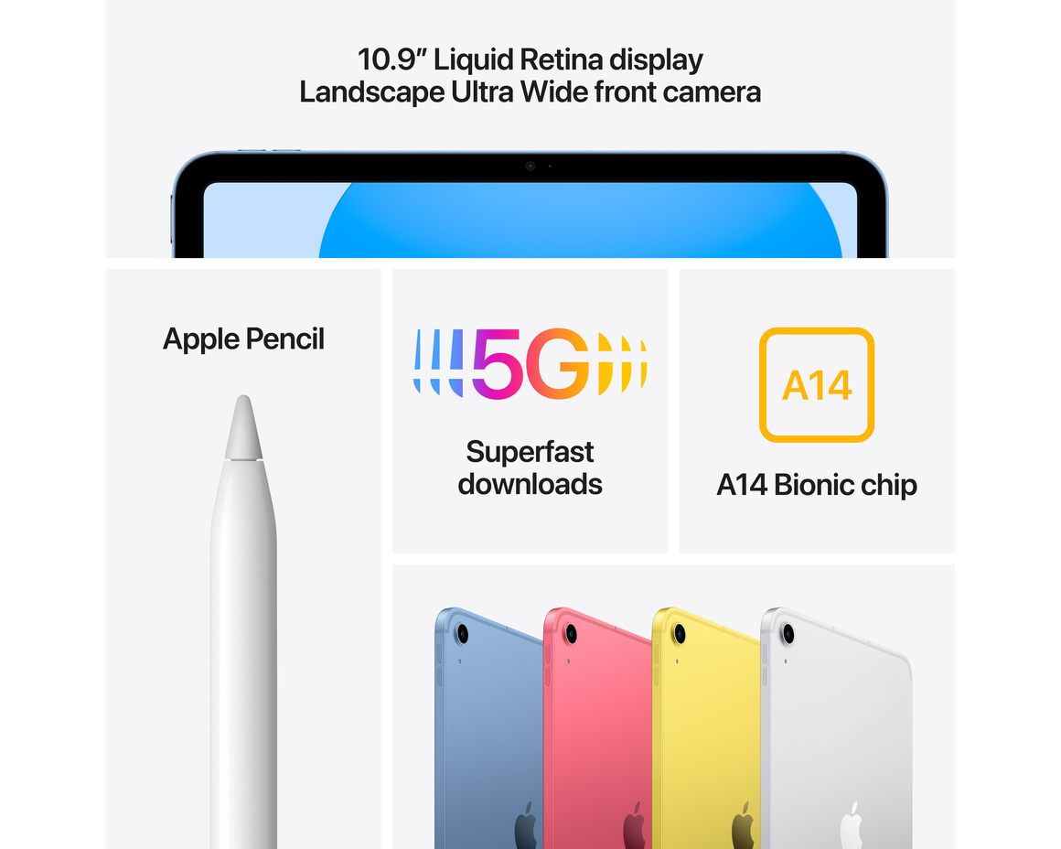 Apple iPad 10.9 Wifi + Cellular 256 GB Rosa