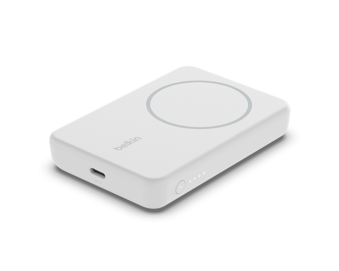 Belkin Qi2 MagSafe Powerbank med Kickstand 8000mAh - Vit