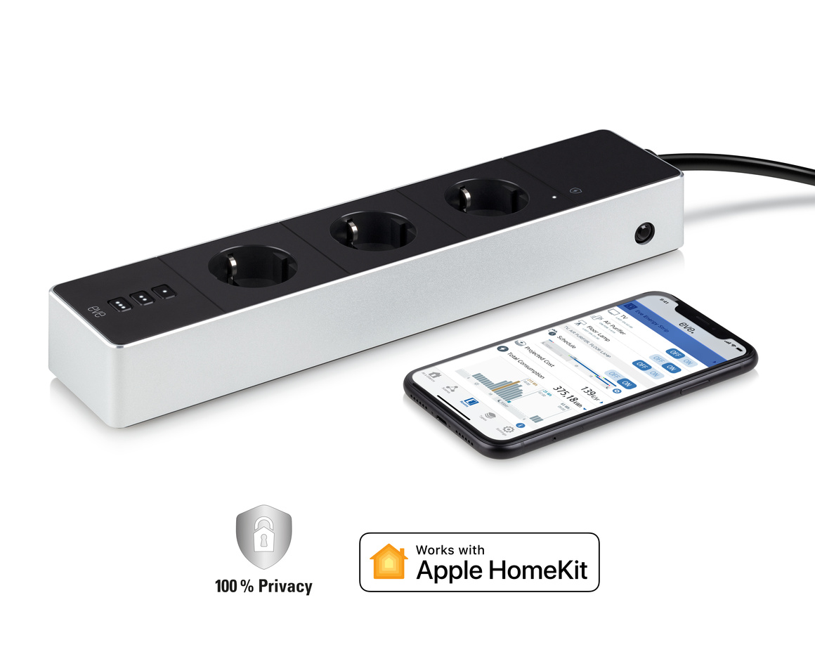 EVE Energy Strip Connected Triple Outlet HomeKit