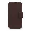 Decoded Leather Wallet Case för iPhone Plus 14 Brun