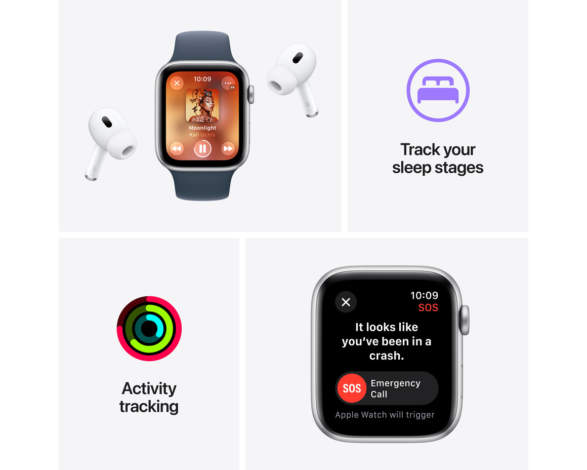 Apple Watch SE 2023 Stjärnglans 40mm GPS + Cellular S/M