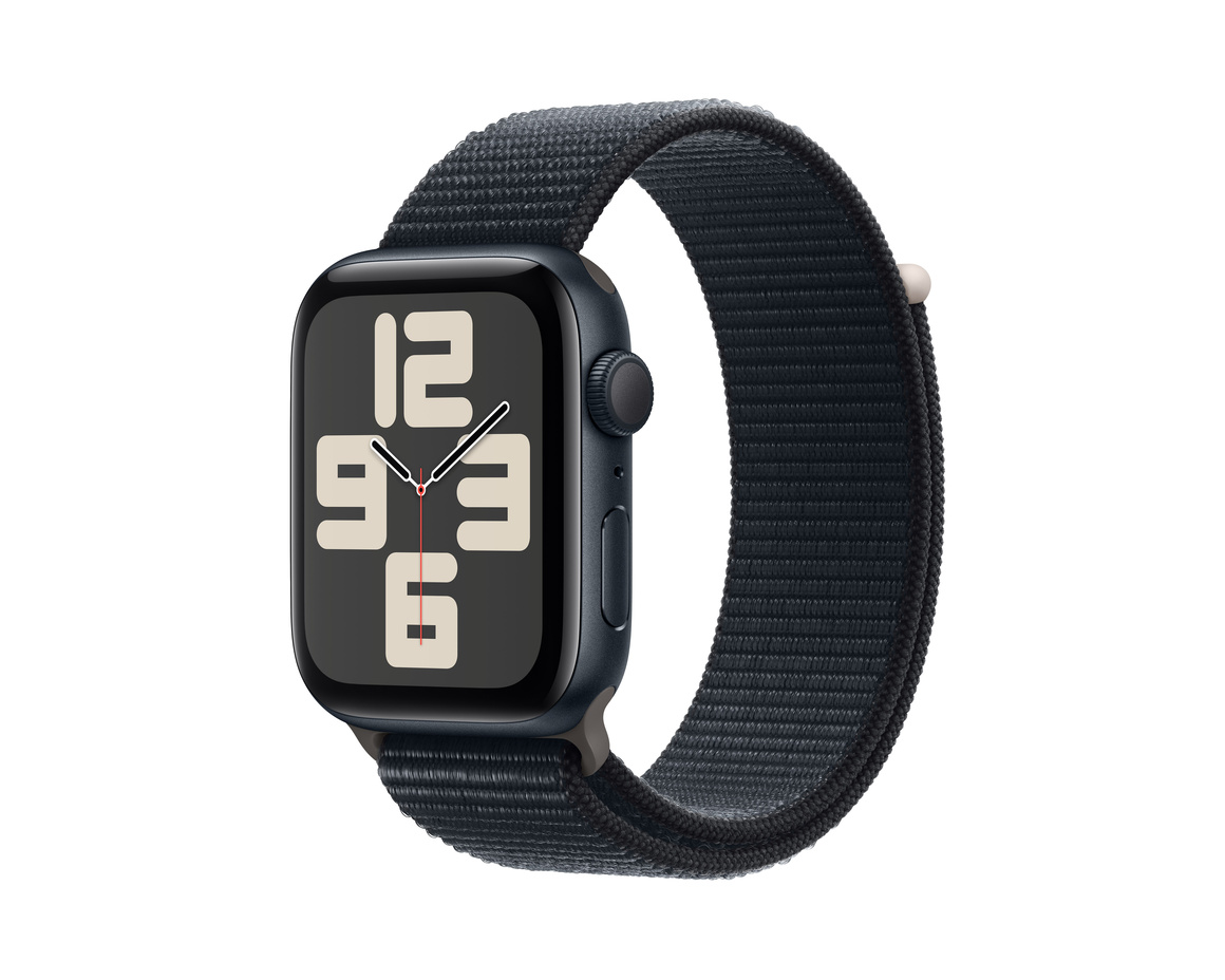 Apple Watch SE 2023 med Sportloop Midnatt 44mm GPS