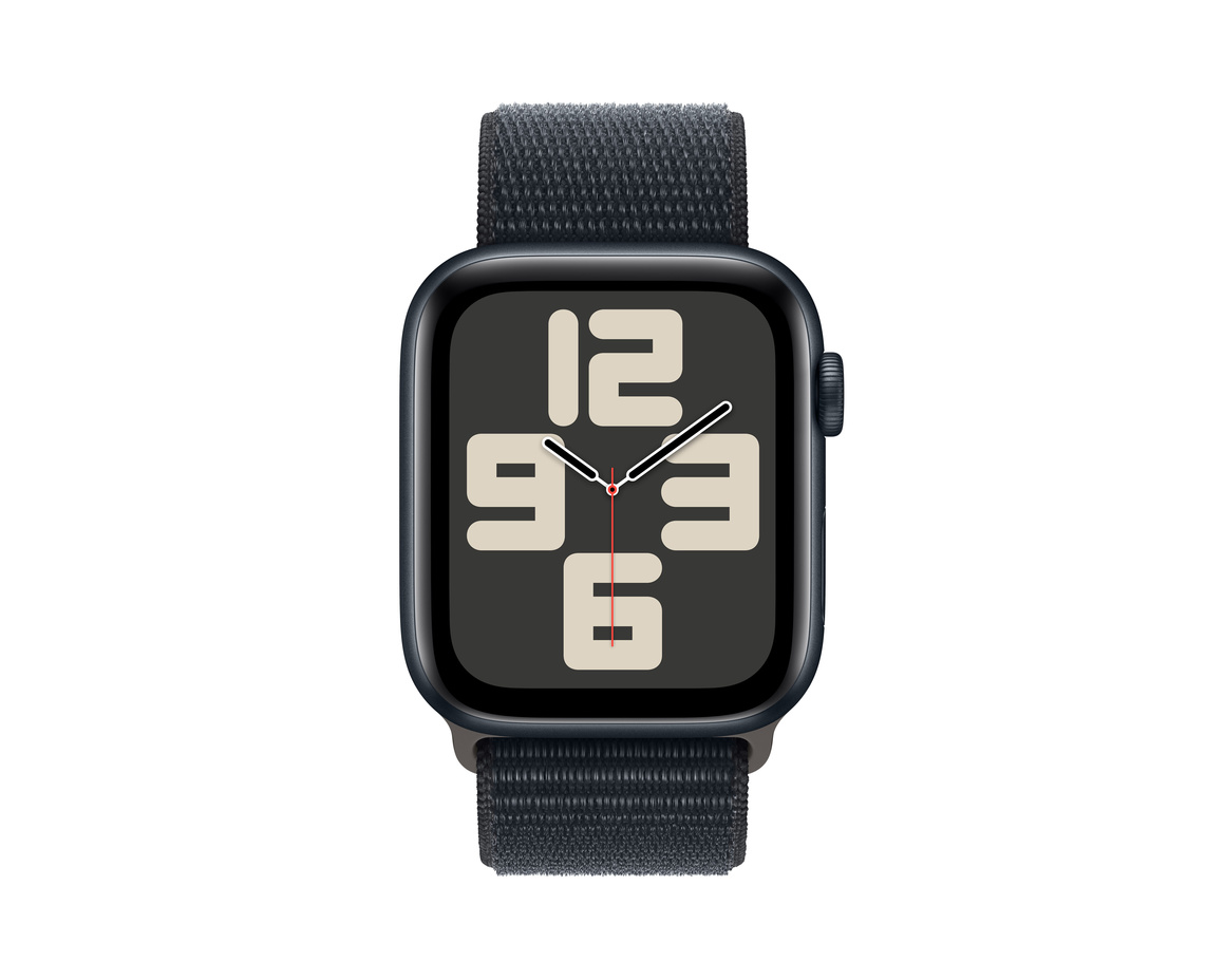 Apple Watch SE 2023 med Sportloop Midnatt 44mm GPS