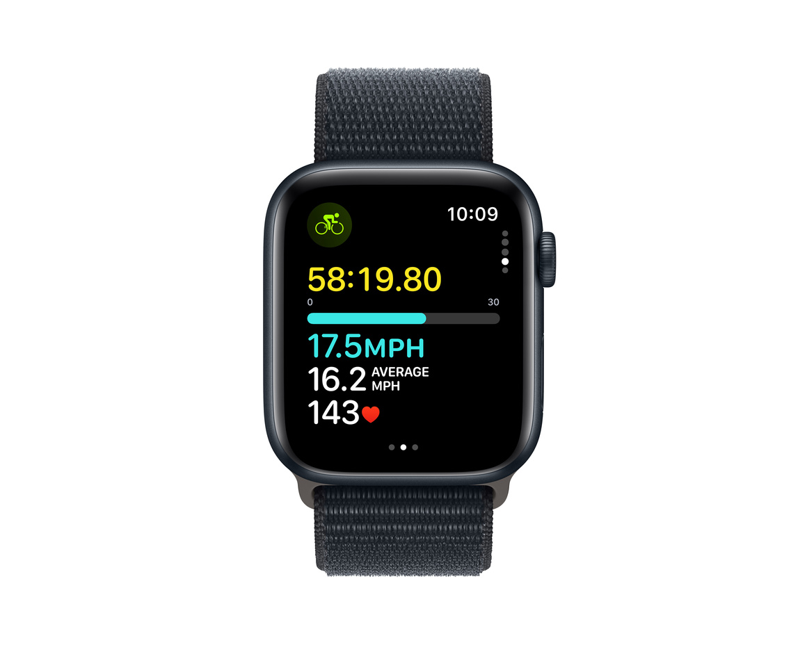 Apple Watch SE 2023 med Sportloop Midnatt 44mm GPS