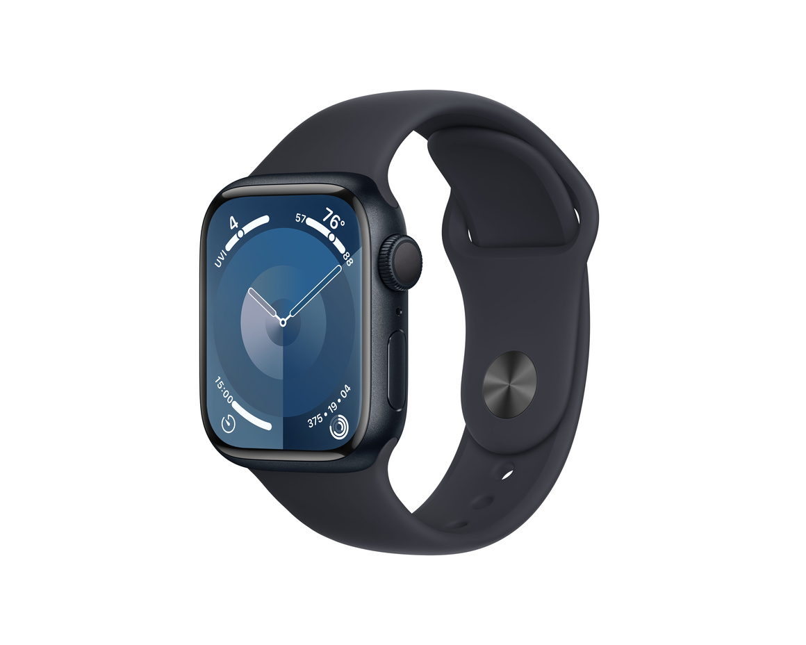 Apple Watch Series 9 Aluminiumboett Midnatt 41mm GPS S/M