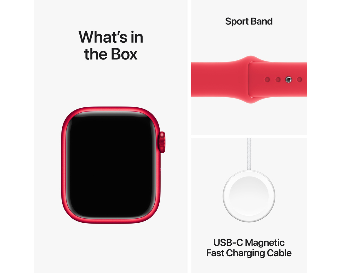 Apple Watch Series 9 Aluminiumboett (PRODUCT)RED 41mm GPS + Cellular M/L