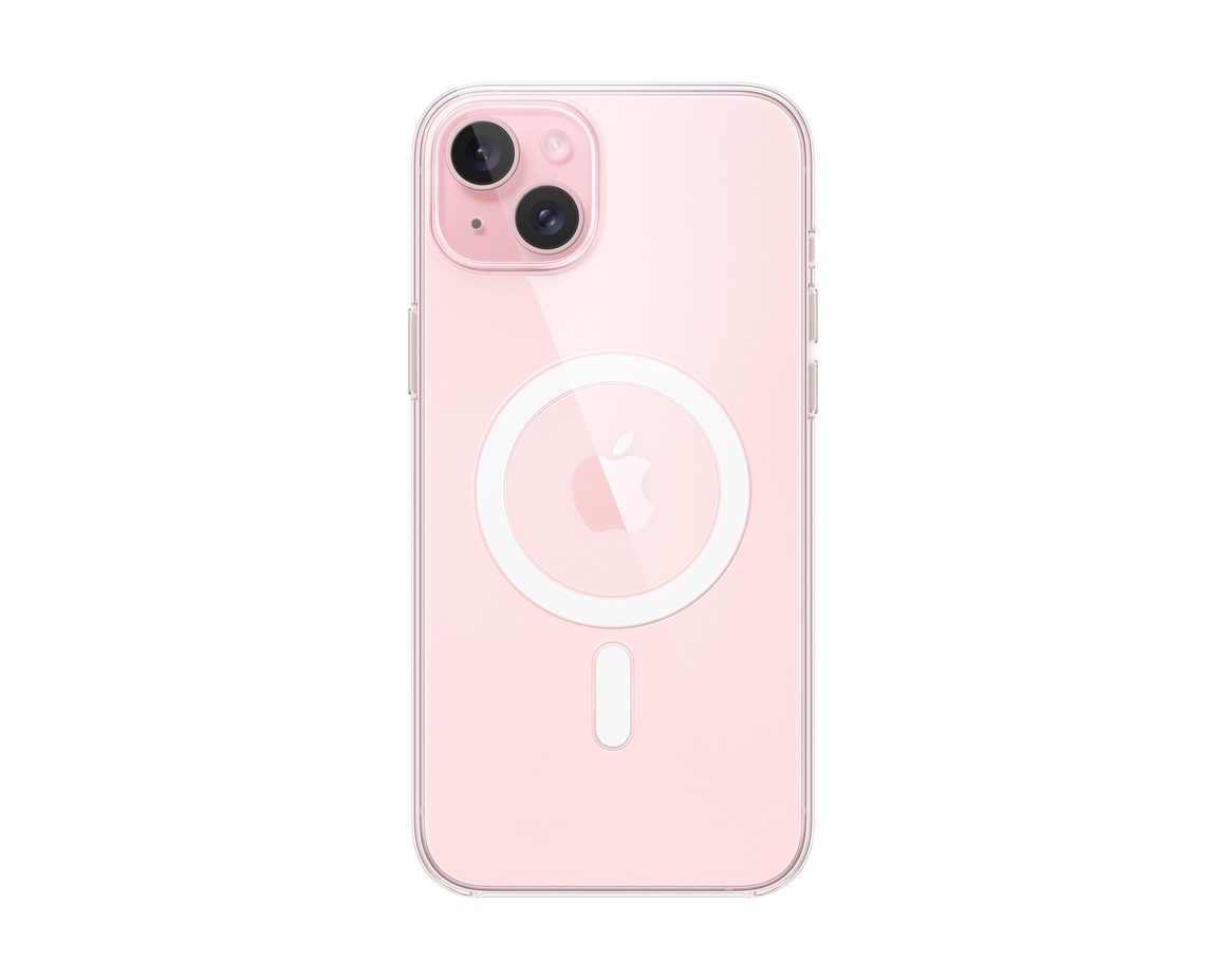 Apple iPhone 15 Plus Transparent skal med MagSafe