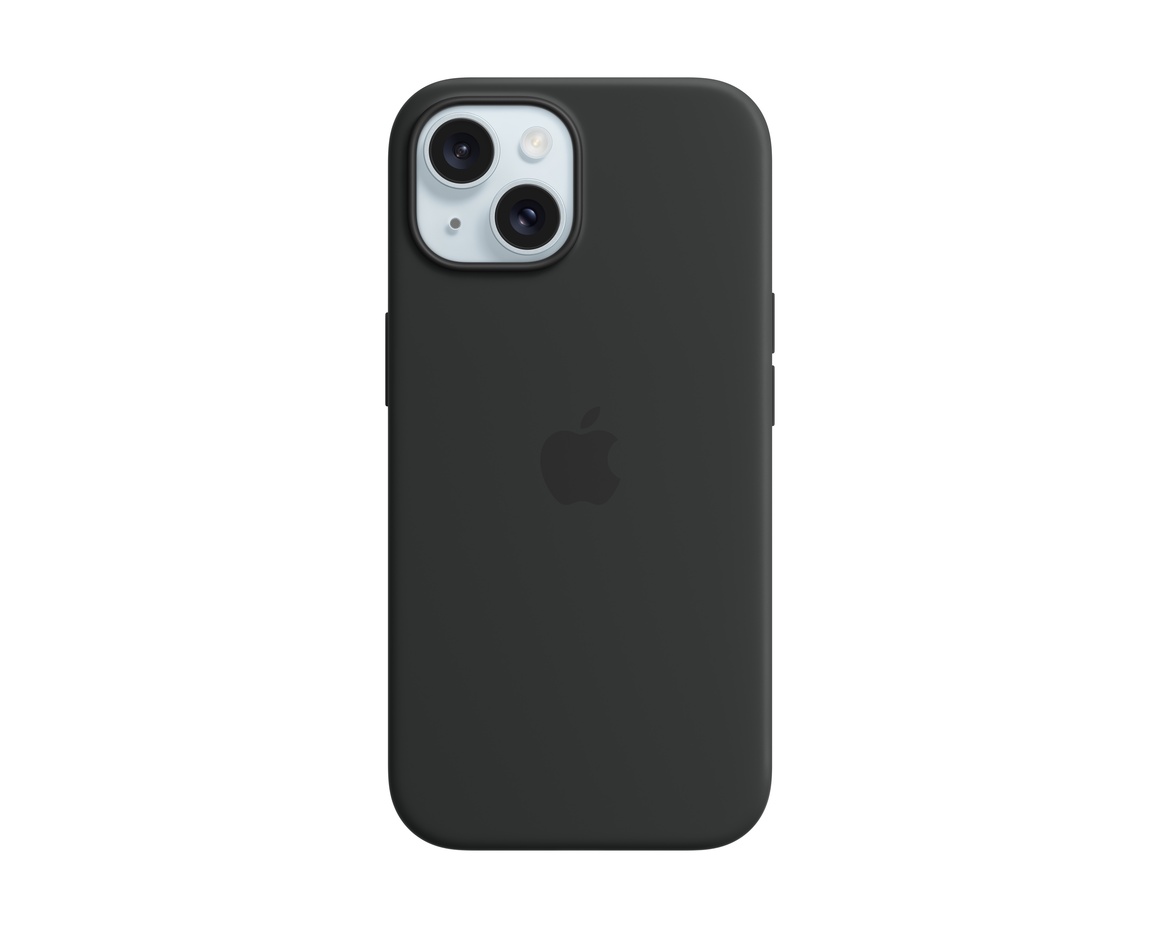 Apple iPhone 15 Silikonskal med MagSafe Svart