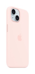 Apple iPhone 15 Silikonskal med MagSafe Ljusrosa