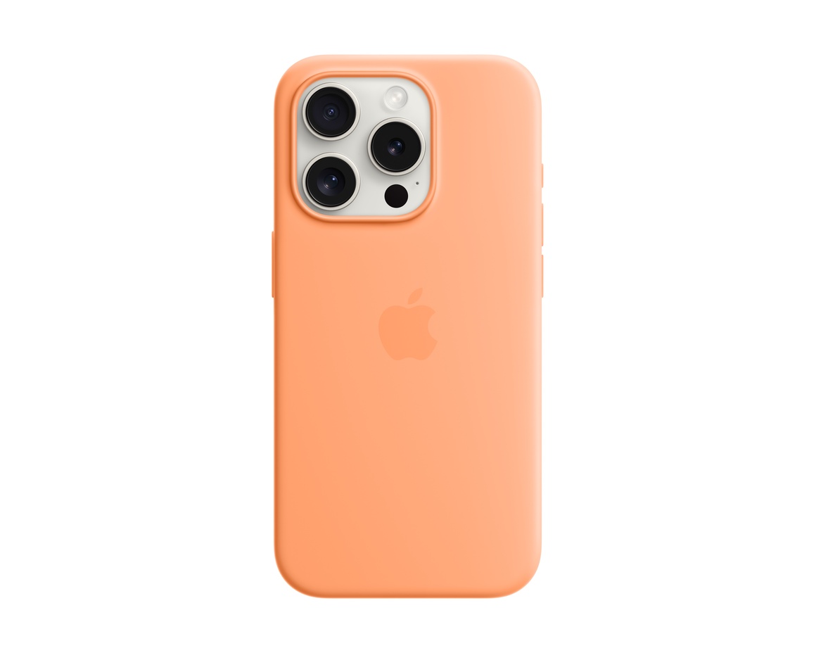 Apple iPhone 15 Pro Silikonskal med MagSafe Apelsinsorbet