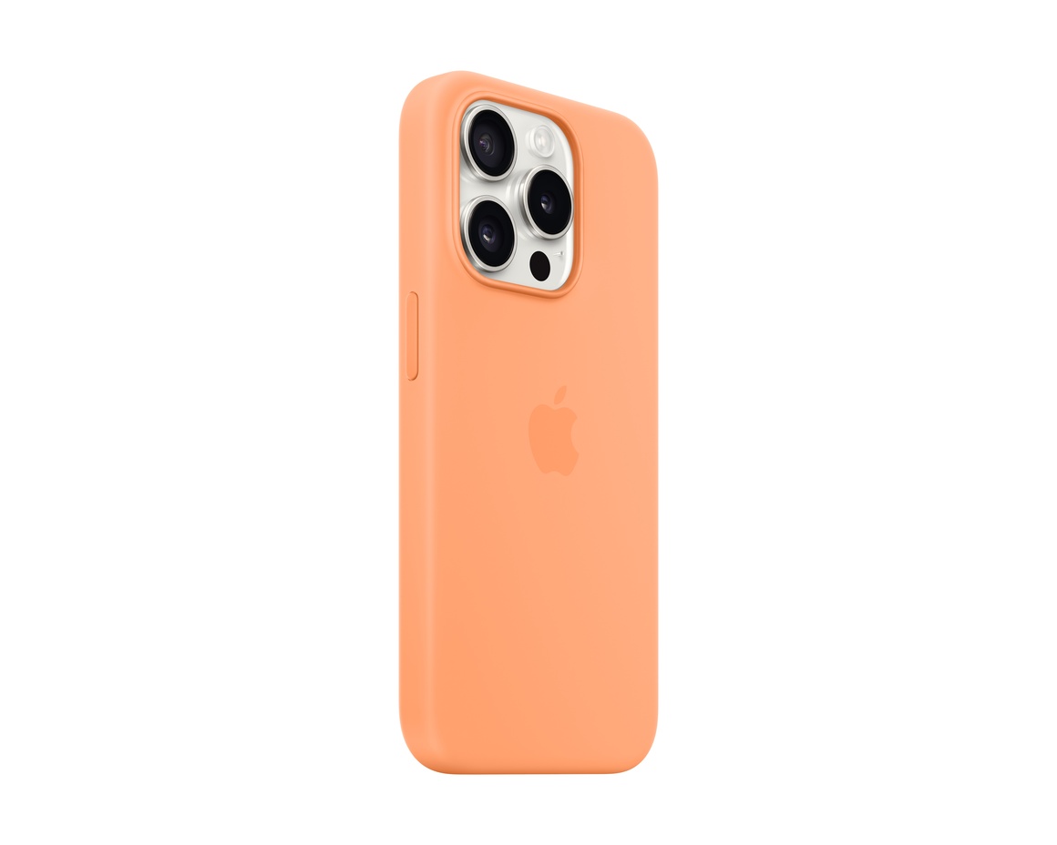 Apple iPhone 15 Pro Silikonskal med MagSafe Apelsinsorbet