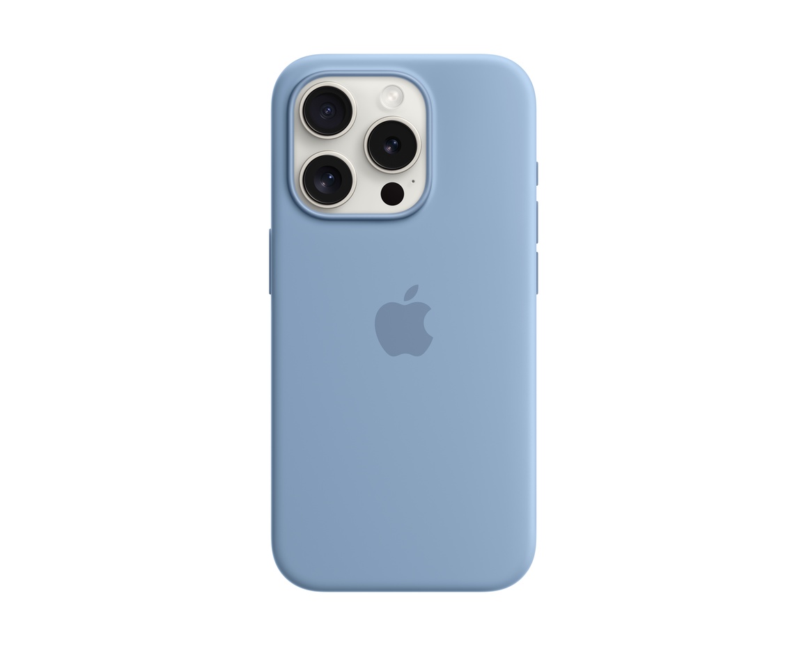 Apple iPhone 15 Pro Silikonskal med MagSafe Vinterblå