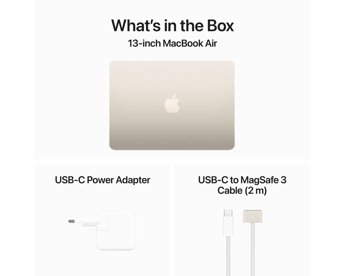 MacBook Air 13 M3 10-core CPU, 10-core GPU/24GB/512GB SSD Stjärnglans