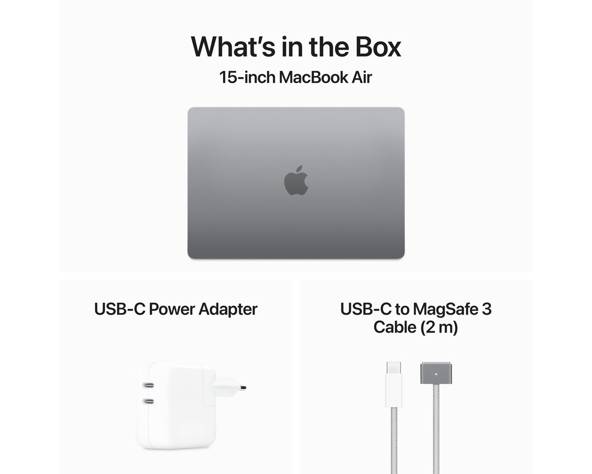 MacBook Air 15 M3 8-core CPU and 10-core GPU/24GB/512GB SSD Rymdgrå