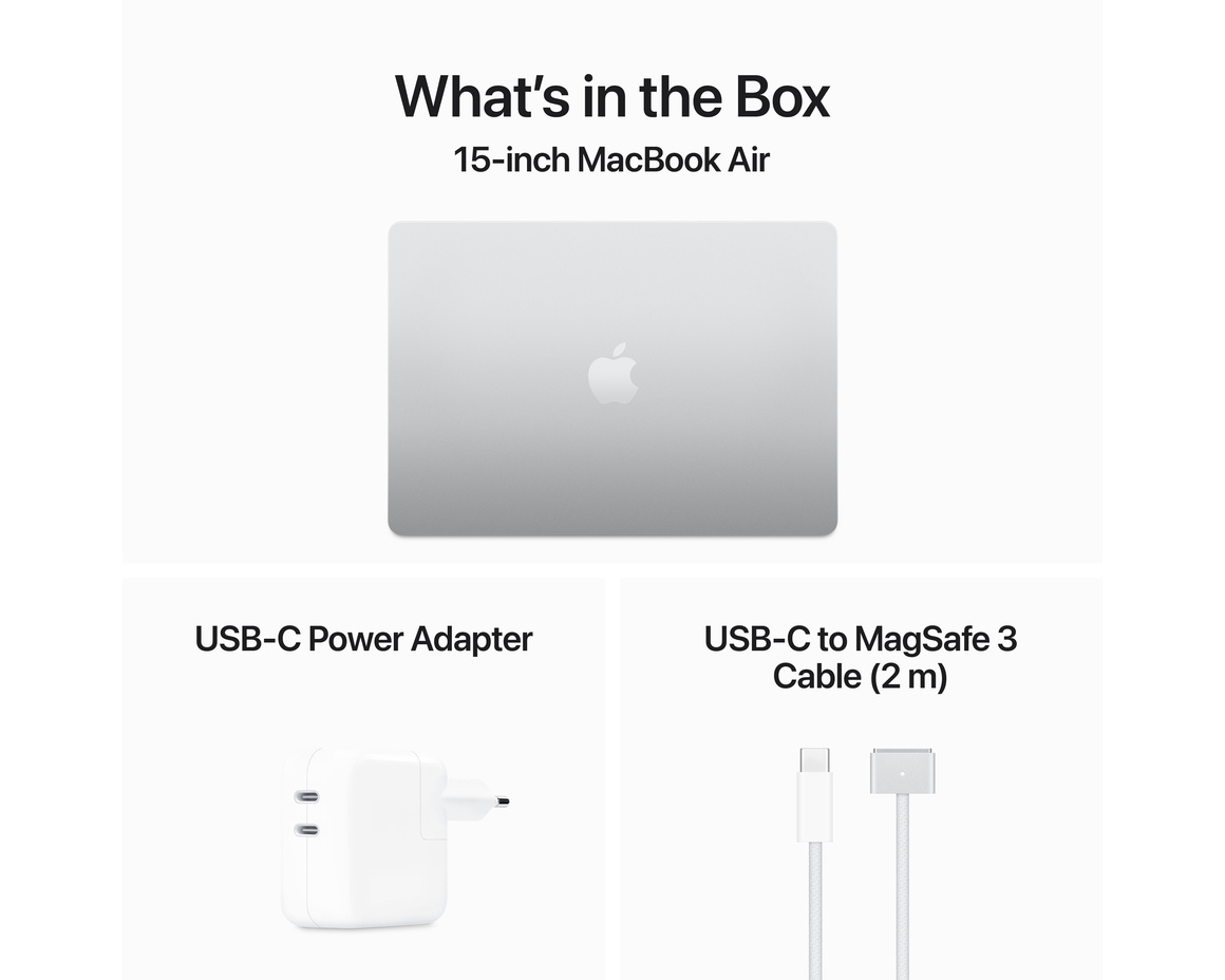 MacBook Air 15 M3 8-core CPU and 10-core GPU/24GB/512GB SSD Silver