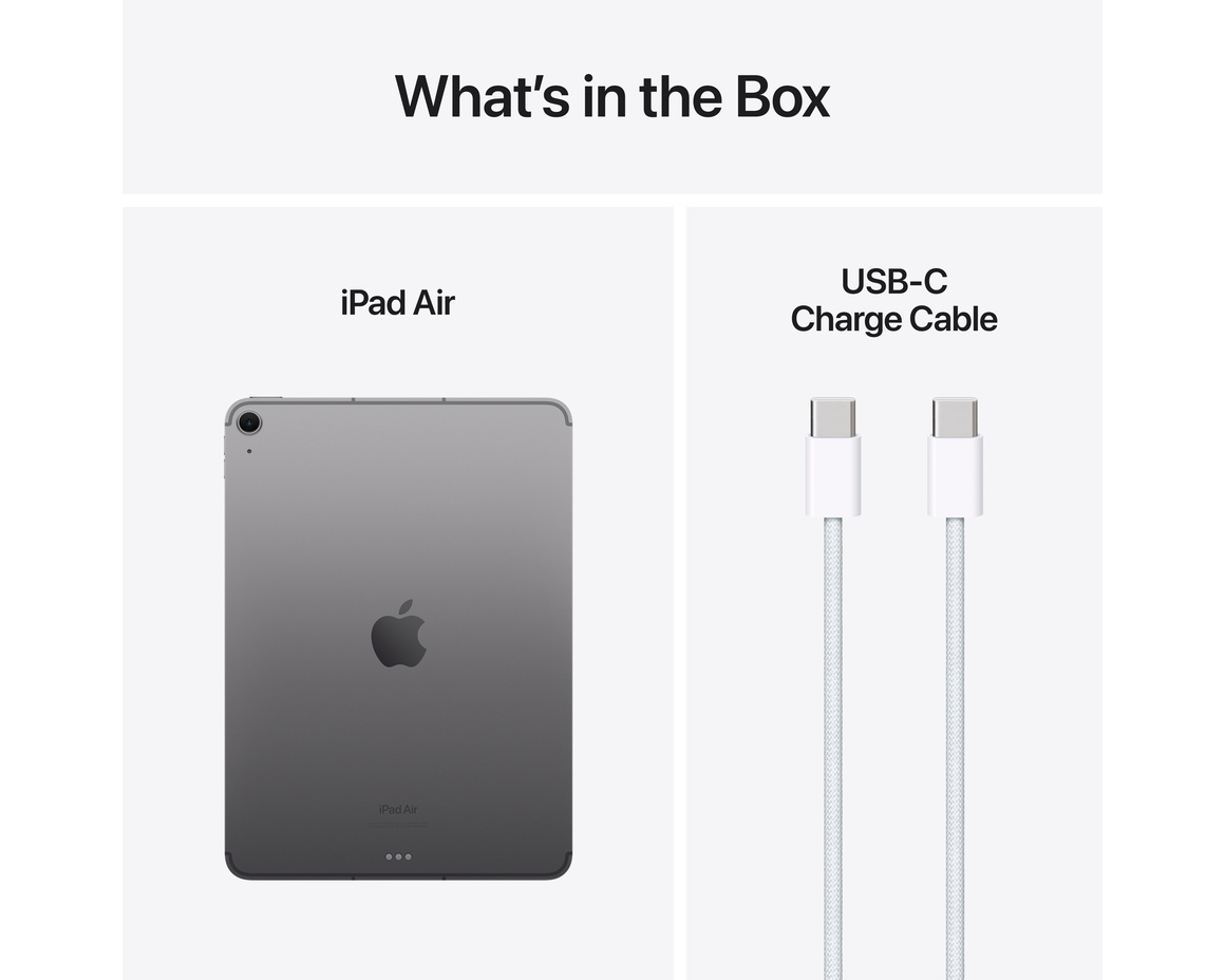 Apple iPad Air 11 (2024) Wi-Fi + Cellular 256GB - Rymdgrå