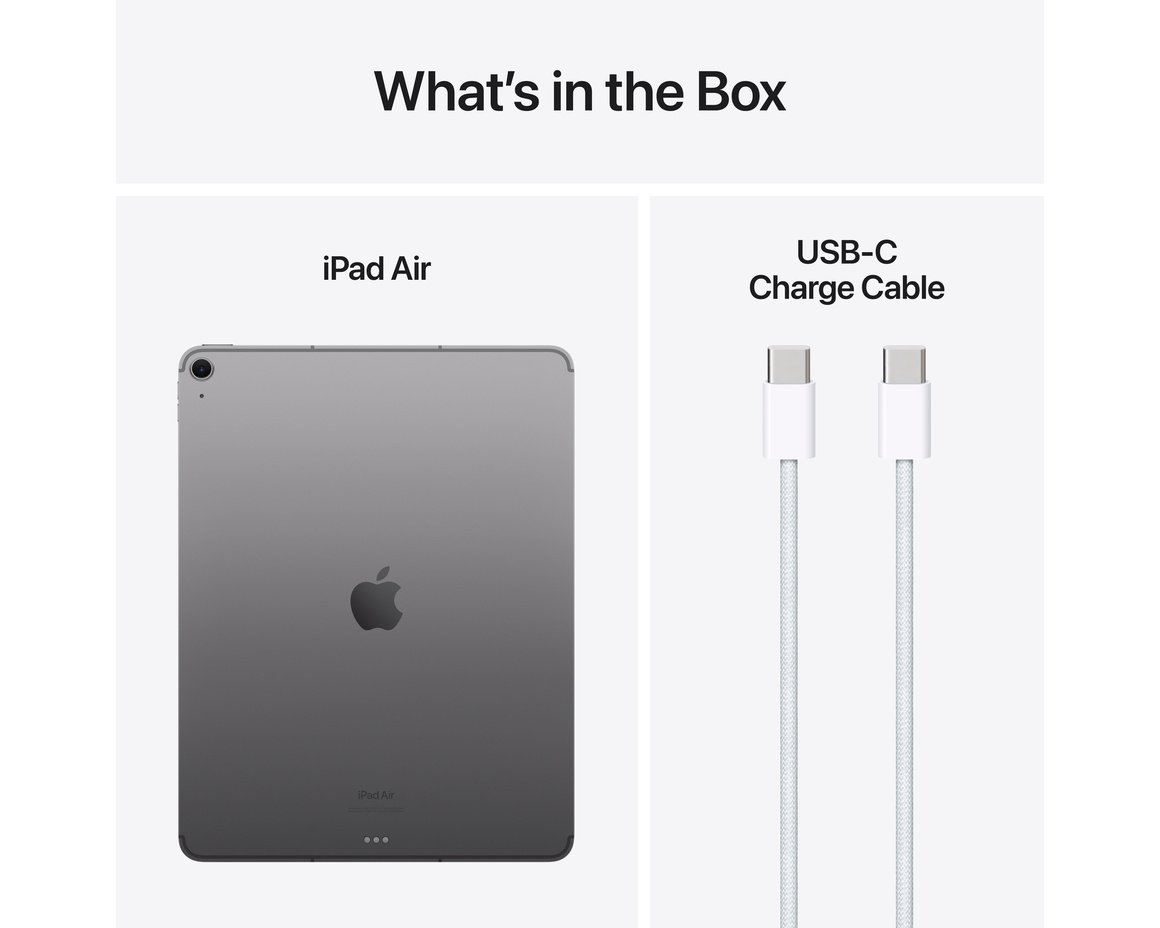 Apple iPad Air 13 (2024) Wi-Fi + Cellular 1TB - Rymdgrå