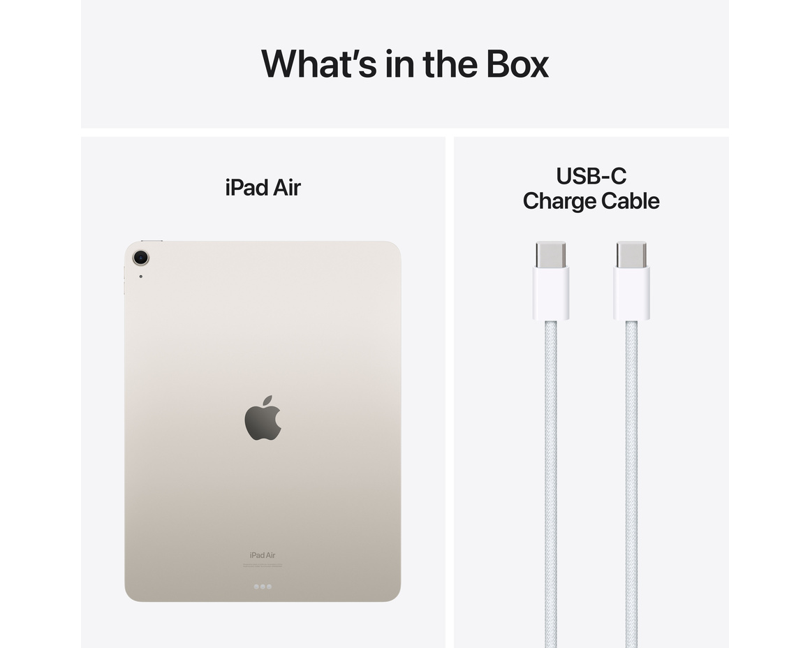 Apple iPad Air 13 (2024) Wi-Fi 1TB - Stjärnglans