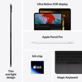 Apple iPad Pro 13 (2024) Wi-Fi 1TB med Standardglas - Rymdsvart