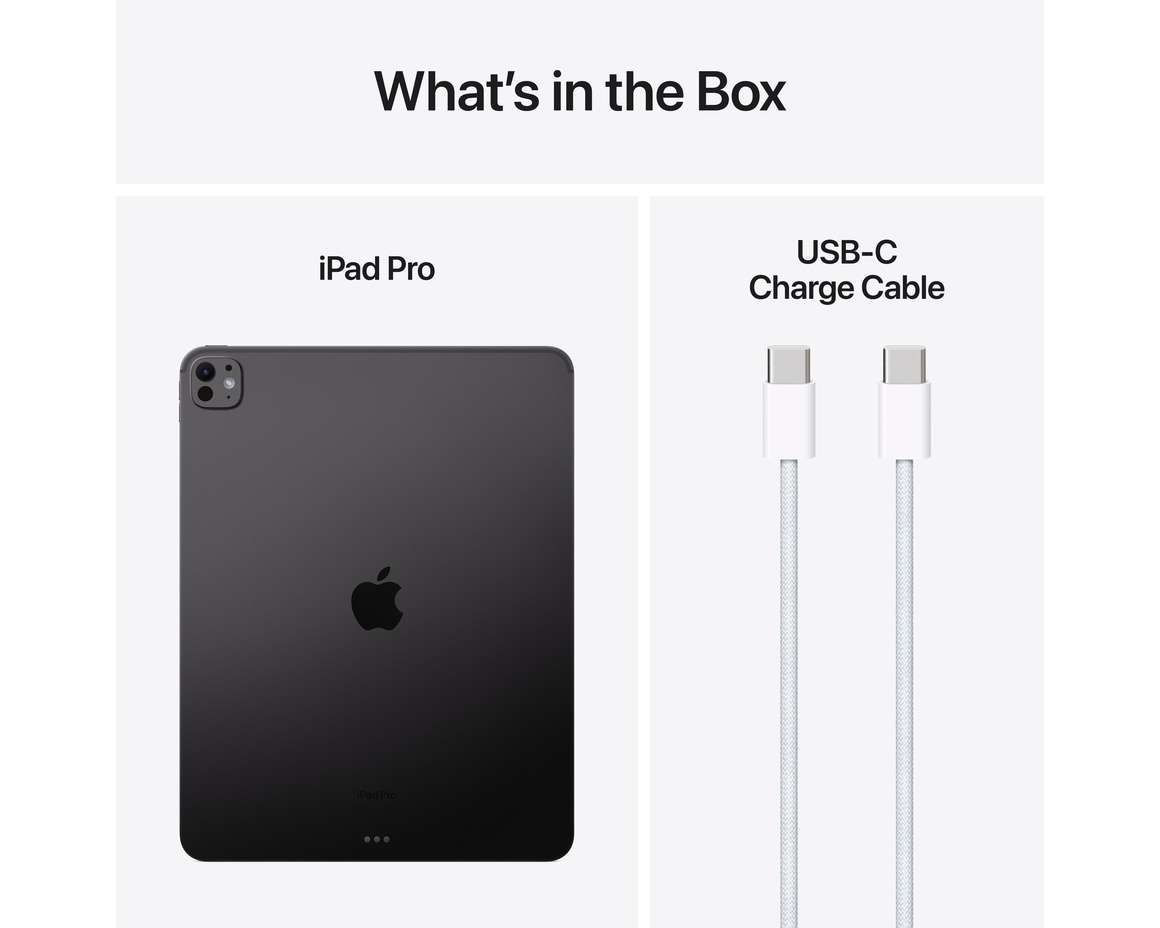 Apple iPad Pro 13 (2024) Wi-Fi 1TB med Standardglas - Rymdsvart