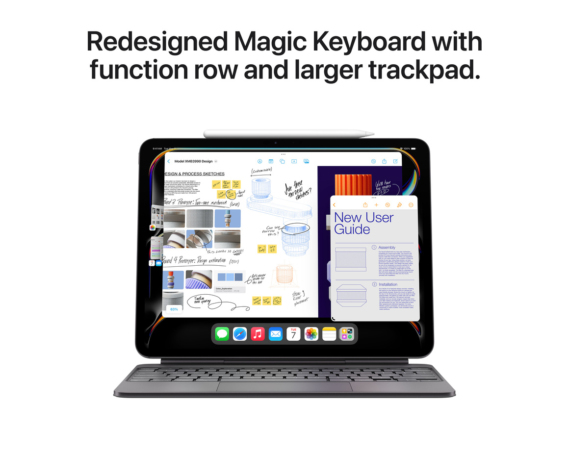 Apple iPad Pro 13 (2024) Wi-Fi + Cellular 256GB med Standardglas - Rymdsvart