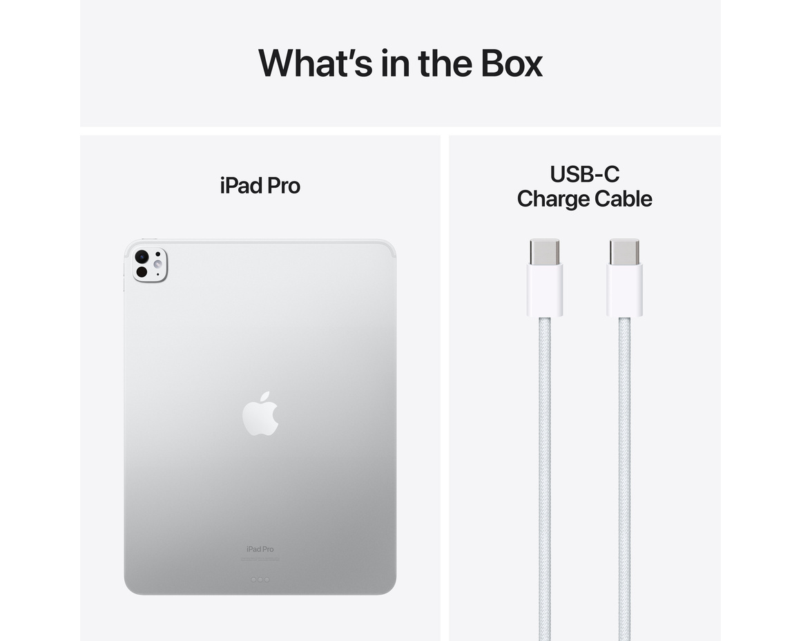 Apple iPad Pro 13 (2024) Wi-Fi 256GB med Standardglas - Silver