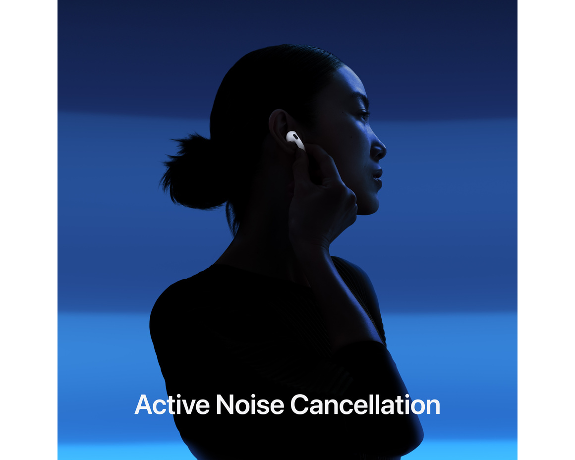 AirPods 4 med aktiv brusreducering