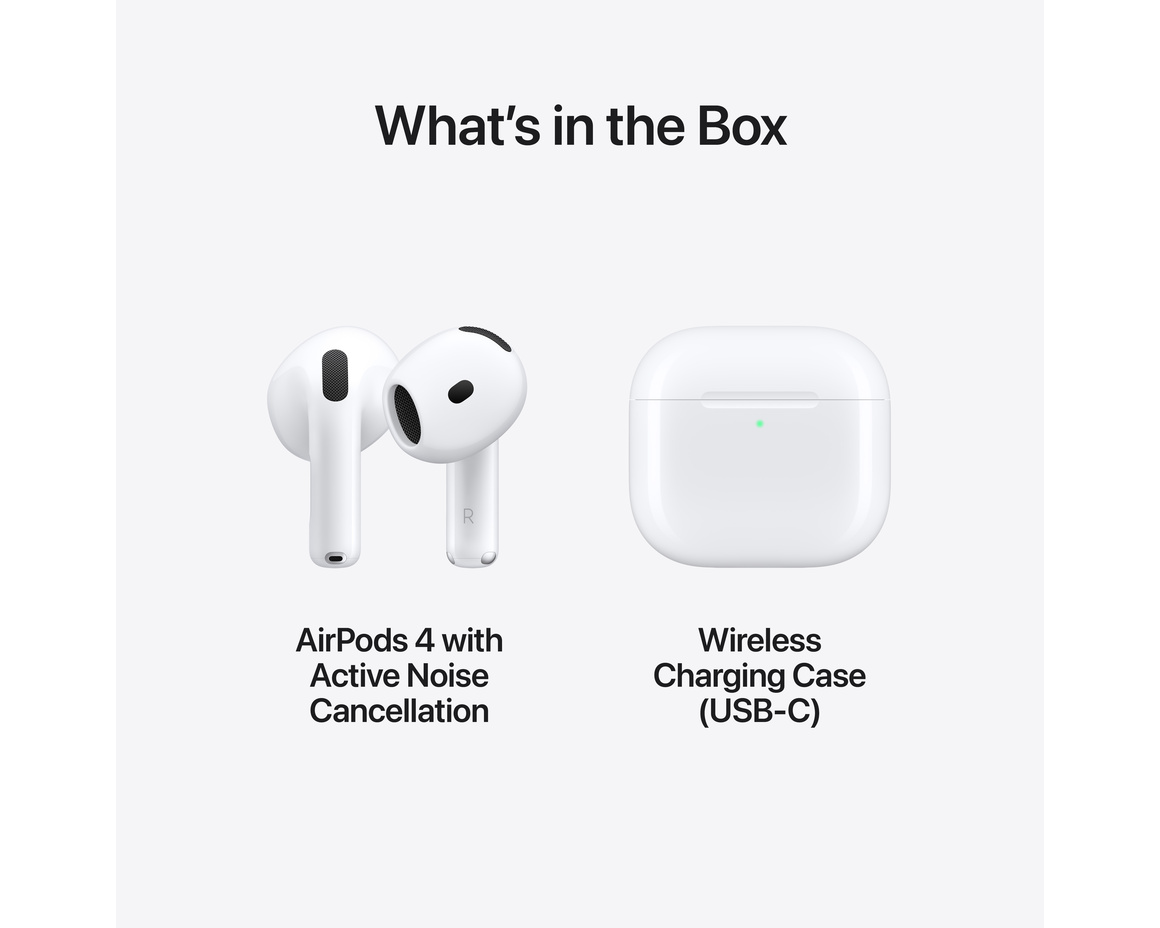 AirPods 4 med aktiv brusreducering