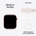 Apple Watch Series 10 GPS 42mm Roséguld Aluminiumboett med Rosé Sportband - S/M