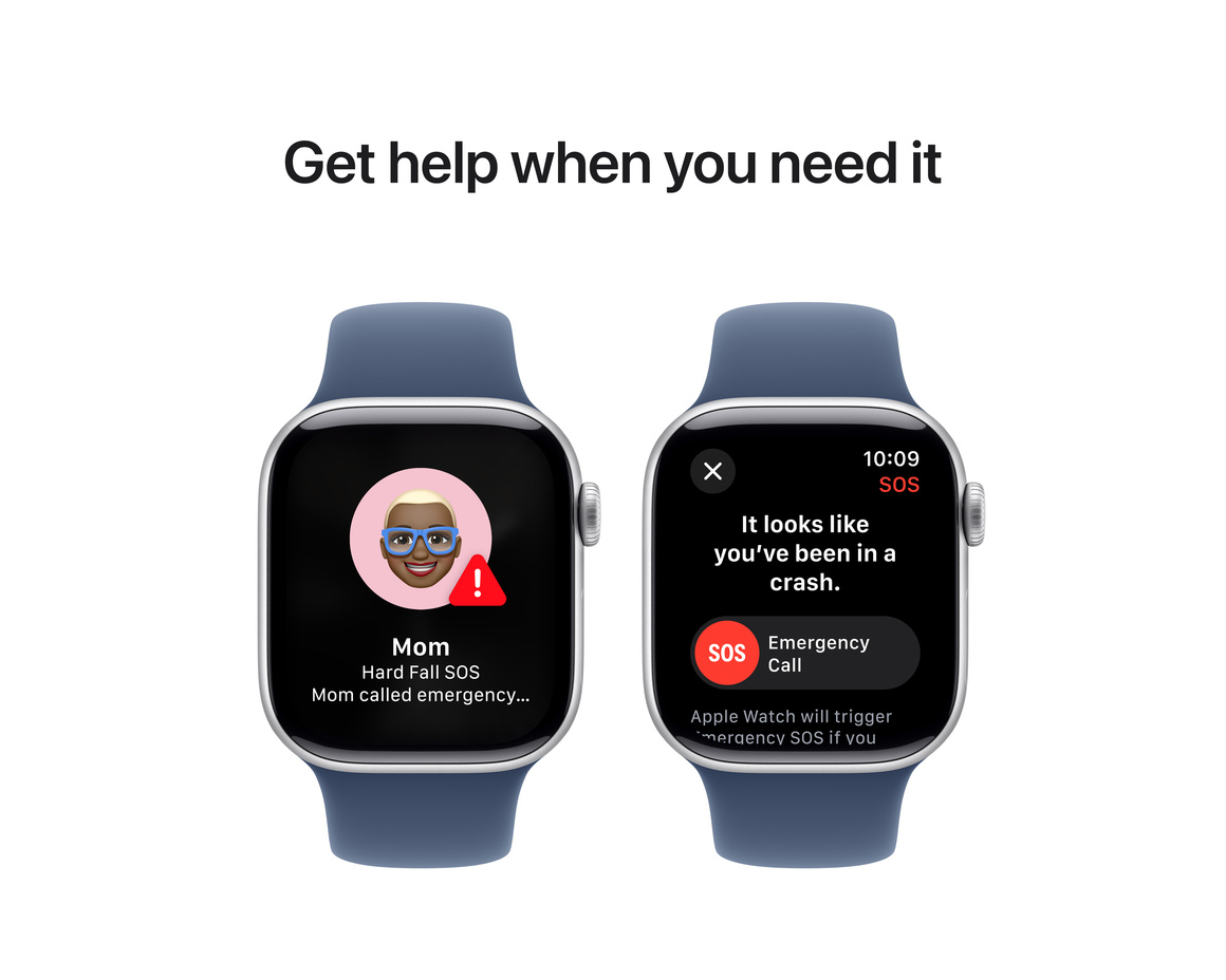 Apple Watch Series 10 GPS + Cellular 42mm Silver Aluminiumboett med Denim Sportband - S/M