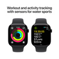 Apple Watch Series 10 GPS 46mm Gagatsvart Aluminiumboett med Svart Sportband - S/M