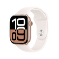 Apple Watch Series 10 GPS + Cellular 46mm Roséguld Aluminiumboett med Rosé Sportband - M/L