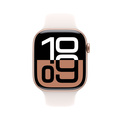 Apple Watch Series 10 GPS + Cellular 46mm Roséguld Aluminiumboett med Rosé Sportband - M/L