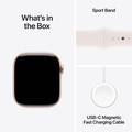 Apple Watch Series 10 GPS + Cellular 46mm Roséguld Aluminiumboett med Rosé Sportband - M/L