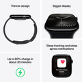 Apple Watch Series 10 GPS + Cellular 46mm Gagatsvart Aluminiumboett med Svartlila Sportloop