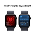 Apple Watch Series 10 GPS + Cellular 46mm Gagatsvart Aluminiumboett med Svartlila Sportloop