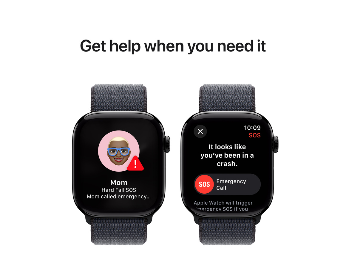 Apple Watch Series 10 GPS + Cellular 46mm Gagatsvart Aluminiumboett med Svartlila Sportloop